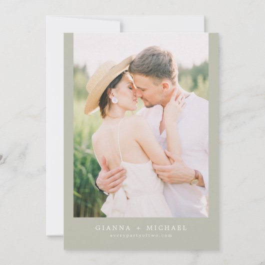 GIANNA Etherial Greenery Garden Save the Date Kaart (Achterkant)