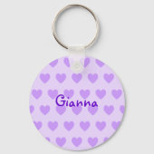 Gianna in het Paars Sleutelhanger (Voorkant)