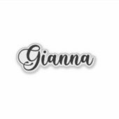 Gianna Naam - Handgeschreven kalligrafie Sticker (Voorkant)