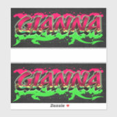 Gianna Vorname Name Graffiti Aufkleber Sticker (Vel)