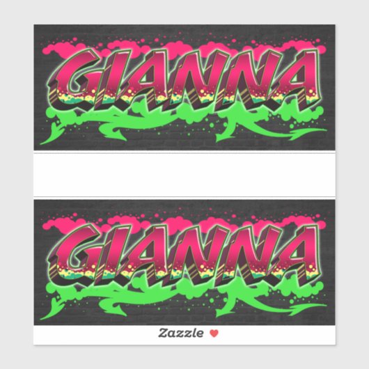Gianna Vorname Name Graffiti Aufkleber Sticker (Vel)