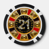 Gianna's Vegas2 Casino Chip Rood & Zwart (Achterkant)
