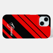 Gianni - Naam Sjabloon - Rood en Zwart Case-Mate iPhone Case (Achterkant (horizontaal))