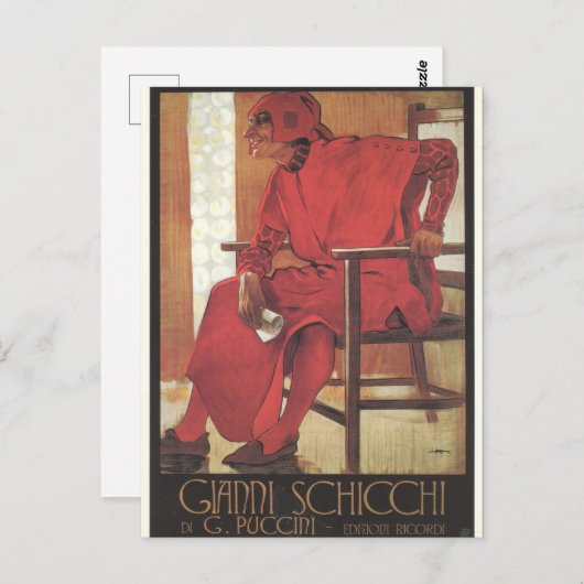 Gianni Schicchi Poster (Puccini) Briefkaart (Voorkant / Achterkant)