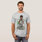 Giannis Antetokounmpo Karikatuur T-shirt (Voorkant volledig)