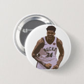 Giannis Antetokounmpo-toets Ronde Button 5,7 Cm (Voorkant /achterkant)