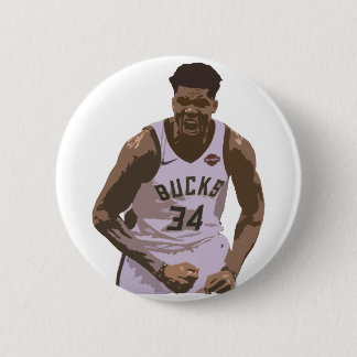 Giannis Antetokounmpo-toets Ronde Button 5,7 Cm