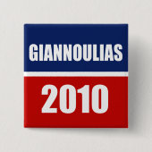 GIANNOULIAS 2010 VIERKANTE BUTTON 5,1 CM (Voorkant)