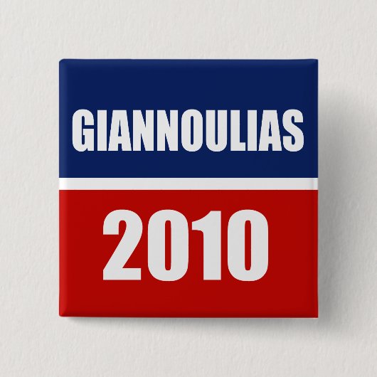 GIANNOULIAS 2010 VIERKANTE BUTTON 5,1 CM (Voorkant)