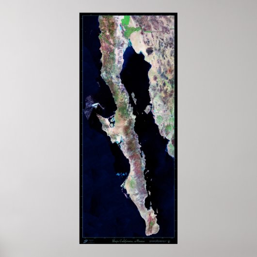 Giant 29-inch x68.5 Baja California-satelliet post Poster (Voorkant)
