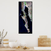 Giant 29-inch x68.5 Baja California-satelliet post Poster (Keuken)