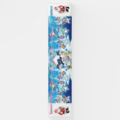Giant 2,5 x 12' kerstvinyl Banner Snow scene (Verticaal)