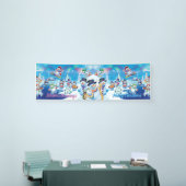 Giant 2,5 x 8-inch kerstvinyl Banner Snow scène (Beurs)