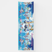 Giant 2,5 x 8-inch kerstvinyl Banner Snow scène (Verticaal)