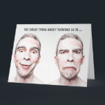 Giant 50th Birthday Card for Husband (G-versie) Kaart<br><div class="desc">Funny 50th Birthday Card for Man, Husband, Friend (G-rating versie) Card for men, Male 50th Birthday, Mannen 50th Birthday Card, grappige 50-jarige verjaardag Gift Voltooid met envelopU kunt de tekst KIEZEN of WIJZIGEN!! Binnen: "Blank - klaar om in te schrijven" Kaarten worden gevouwen en gedrukt op een mooie gloeikaart en...</div>