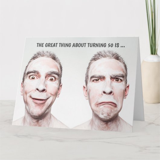 Giant 50th Birthday Kaart voor Man (G-versie) (Voorkant)