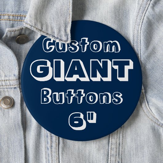 Giant 6-inch Button Pin Badge NAVY (In situ)