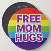Giant 6-INCH GRATIS MOM HUGS Rainbow Button (Voorkant /achterkant)