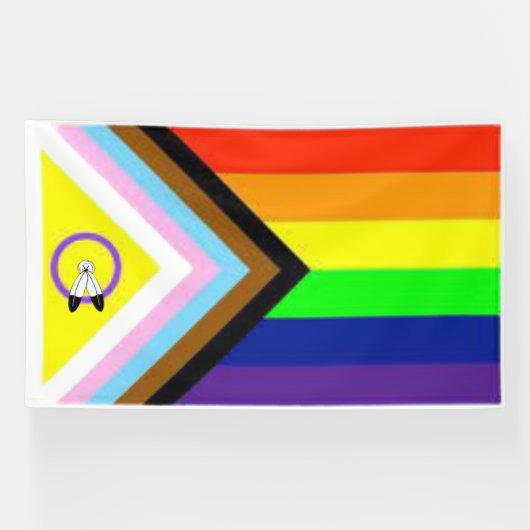 Giant 6'x'10' LGBTQIA+ All-Inclusive Gay Pride Spandoek (Horizontaal)