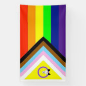 Giant 6'x'10' LGBTQIA+ All-Inclusive Gay Pride Spandoek (Verticaal)