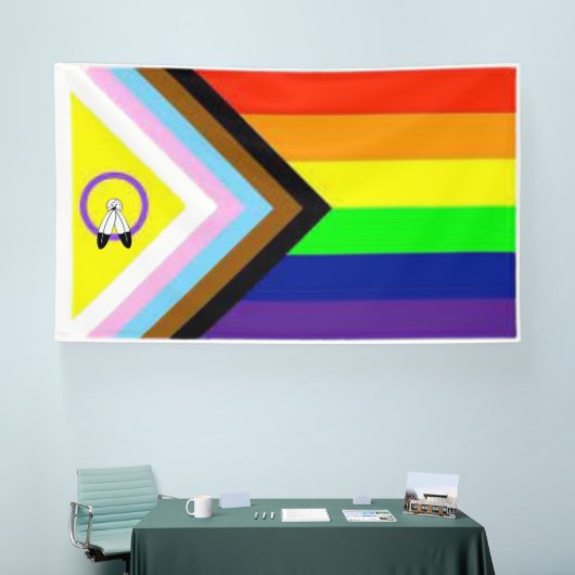 Giant 6'x'10' LGBTQIA+ All-Inclusive Gay Pride Spandoek (Beurs)