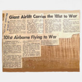 GIANT AIRLIFT VERVOERT DE 101st NAAR WAR Fleece Deken (Voorkant (Horizontaal))