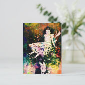 Giant Alice in Wonderland en White Rabbit Briefkaart (Staand voorkant)