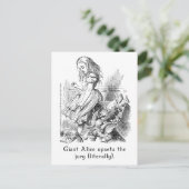 Giant Alice Upsets the Jury (letterlijk) Briefkaart (Staand voorkant)