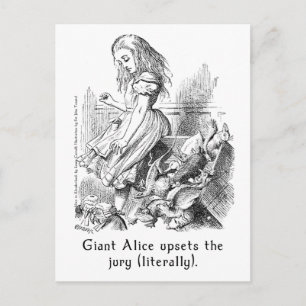 Giant Alice Upsets the Jury (letterlijk) Briefkaart