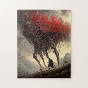Giant Alien Walking Science Fictie Horror Art Legpuzzel