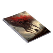 Giant Alien Walking Science Fictie Horror Art Notitieboek (Rechterzijde)