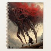 Giant Alien Walking Science Fictie Horror Art Planner (Voorkant)