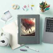 Giant Alien Walking Science Fictie Horror Art Sticker (iPad Cover)