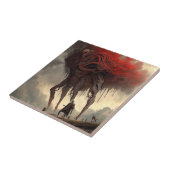 Giant Alien Walking Science Fictie Horror Art Tegeltje (Zijkant)