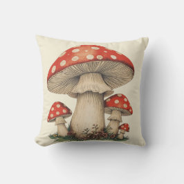 Giant Amanita Mushroom Retro Cottagecore - Graphic Kussen