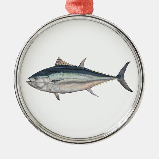 Giant Atlantic Bluefin Tuna Realistic Hat Metalen Ornament (Voorkant)