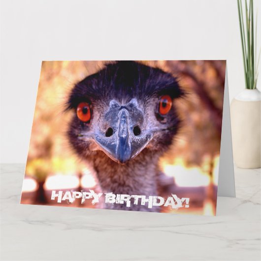 Giant Australian Birthday Kaart EMU (Voorkant)