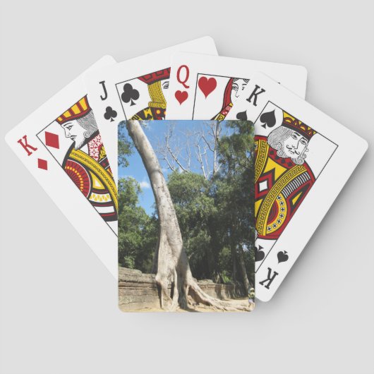 Giant Banyan Tree ... Ta Prohm Temple, Cambodja Pokerkaarten (Achterkant)