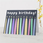 Giant Birthday Candles Illustration | Blanco Kaart (Gele Bloem)