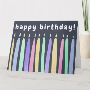 Giant Birthday Candles Illustration   Blanco Kaart
