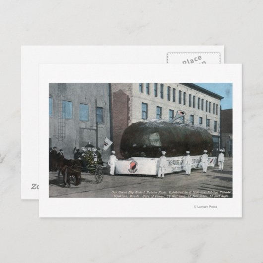 Giant Bked Potatoe Float Scene Briefkaart (Voorkant / Achterkant)