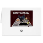 Giant Black Eating Rooster Birthday Kaart (Achterkant Horizontaal)