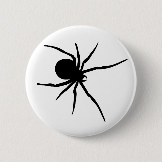 Giant Black Spider Ronde Button 5,7 Cm (Voorkant)