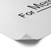 Giant Blank Check voor Sweepstakes, Awards, Liefda Poster (Hoek)