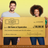 Giant Blank Check voor Sweepstakes, Awards, Liefda Poster