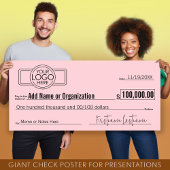 Giant Blank Check voor Sweepstakes, Awards, Liefda Poster