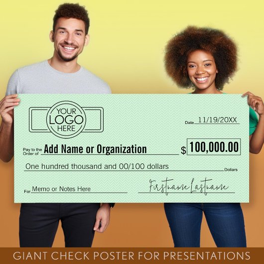 Giant Blank Check voor Sweepstakes, Awards, Liefda Poster