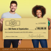 Giant Blank Check voor Sweepstakes, Awards, Liefda Poster