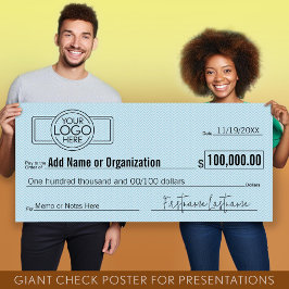 Giant Blank Check voor Sweepstakes, Awards, Liefda Poster