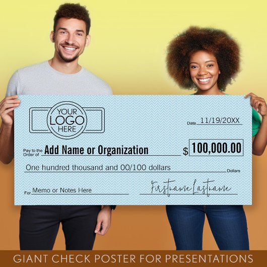 Giant Blank Check voor Sweepstakes, Awards, Liefda Poster